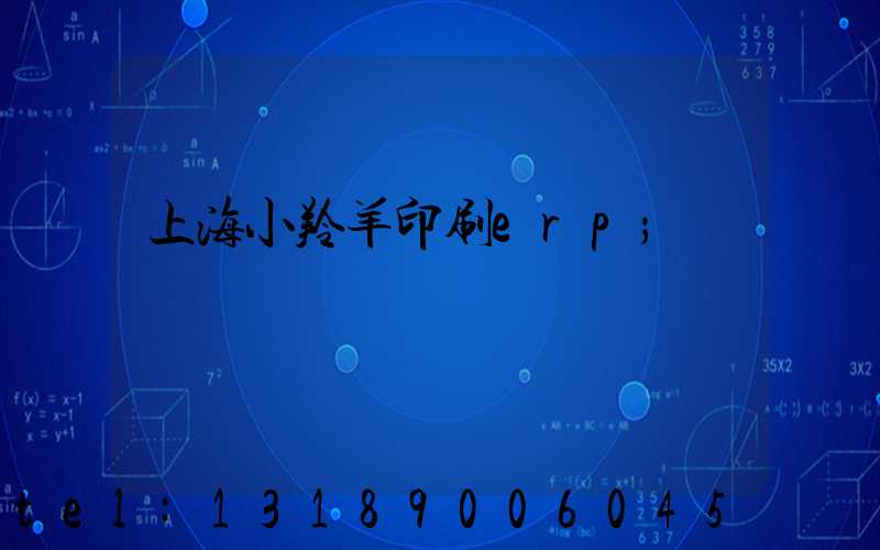 上海小羚羊印刷erp