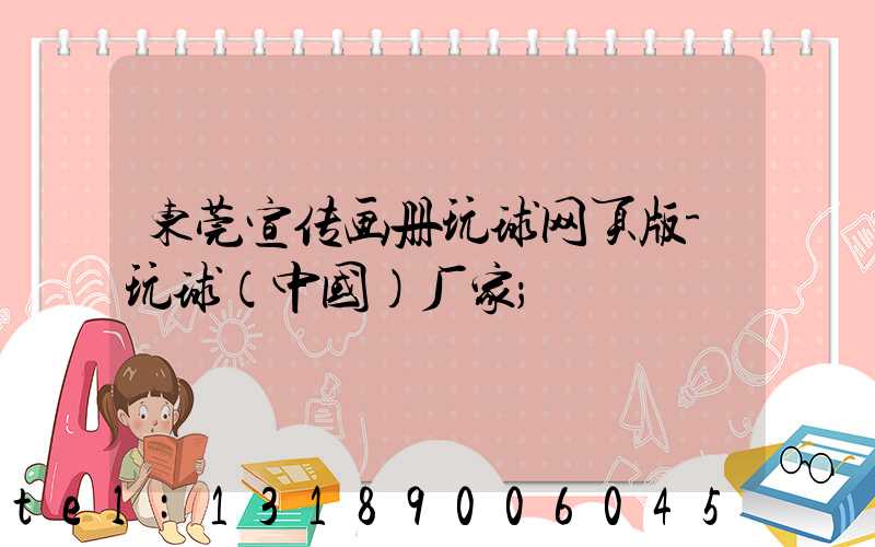 东莞宣传画册玩球网页版-玩球（中国）厂家