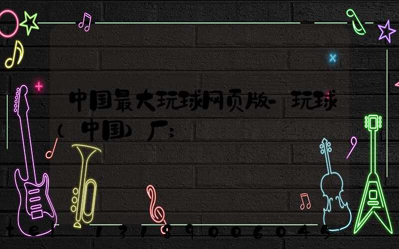 中国最大玩球网页版-玩球（中国）厂