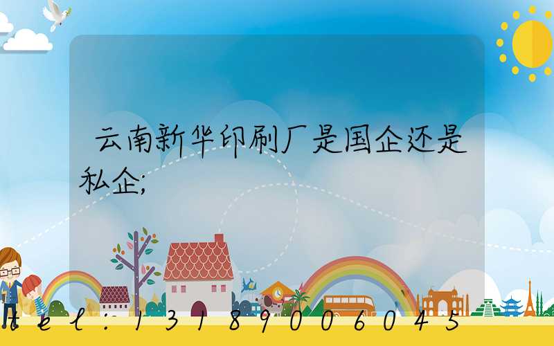 云南新华印刷厂是国企还是私企