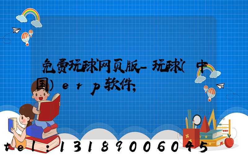 免费玩球网页版-玩球（中国）erp软件