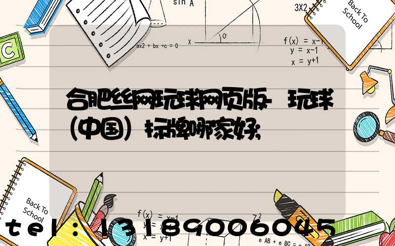 合肥丝网玩球网页版-玩球（中国）标牌哪家好
