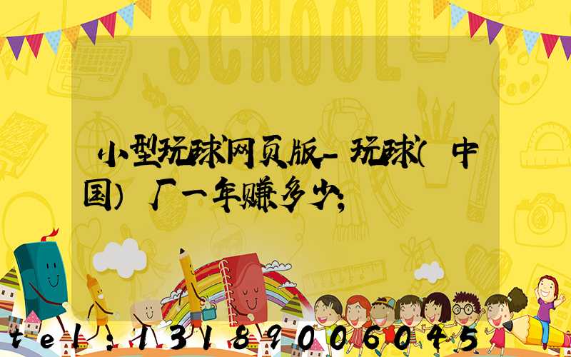 小型玩球网页版-玩球（中国）厂一年赚多少