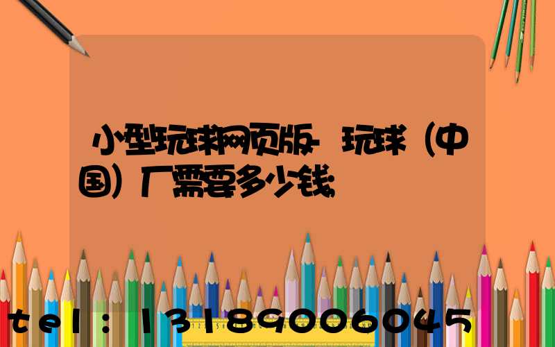 小型玩球网页版-玩球（中国）厂需要多少钱