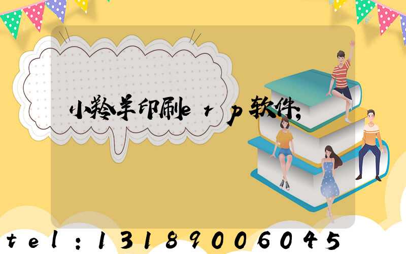 小羚羊印刷erp软件