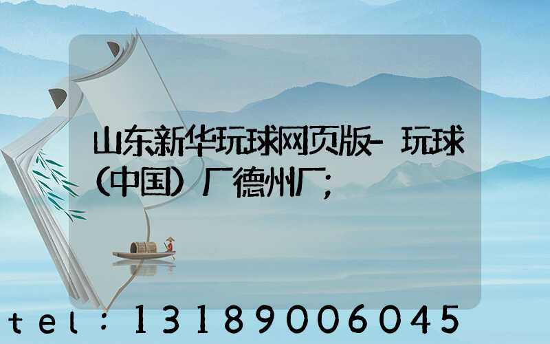 山东新华玩球网页版-玩球（中国）厂德州厂