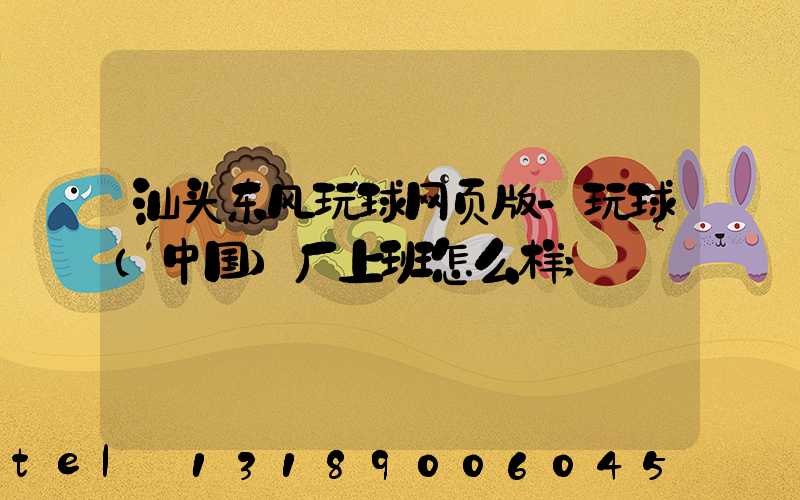 汕头东风玩球网页版-玩球（中国）厂上班怎么样