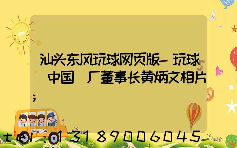 汕头东风玩球网页版-玩球（中国）厂董事长黄炳文相片