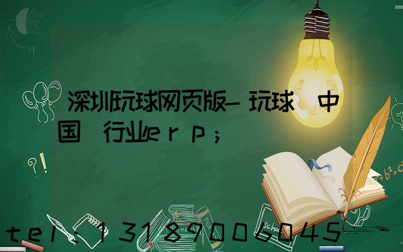 深圳玩球网页版-玩球（中国）行业erp