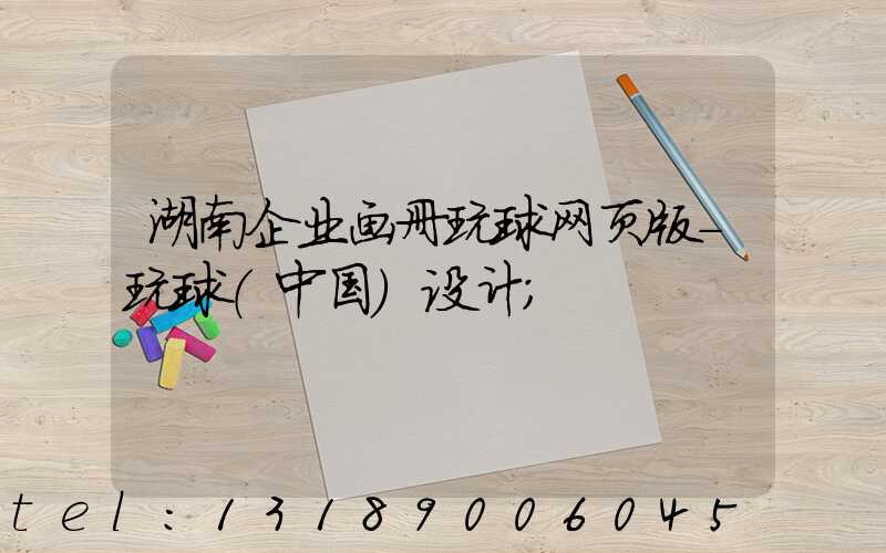 湖南企业画册玩球网页版-玩球（中国）设计