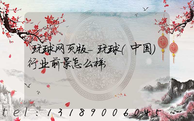玩球网页版-玩球（中国）行业前景怎么样