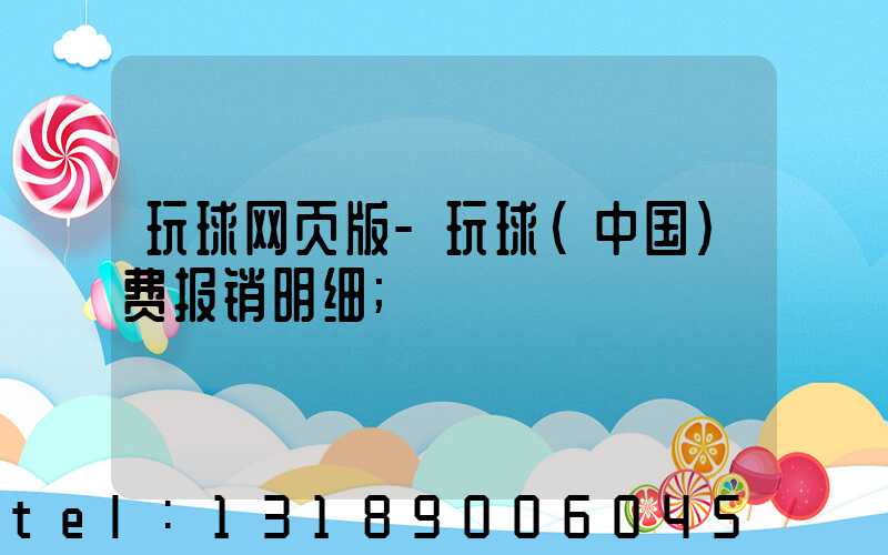 玩球网页版-玩球（中国）费报销明细