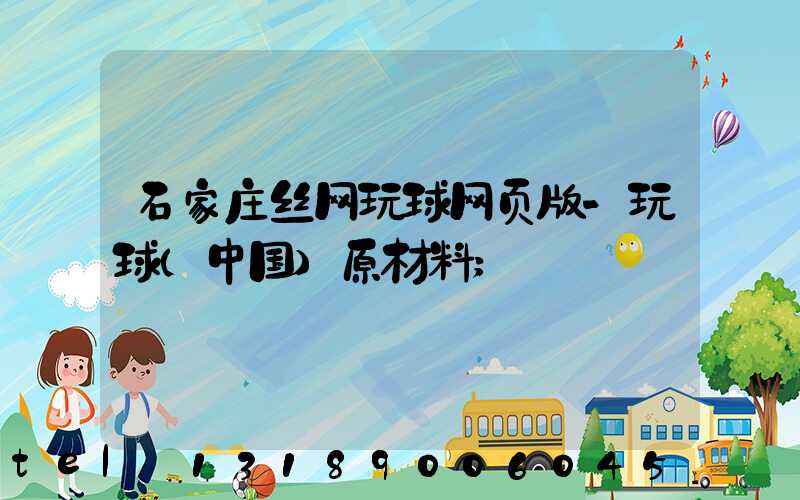 石家庄丝网玩球网页版-玩球（中国）原材料