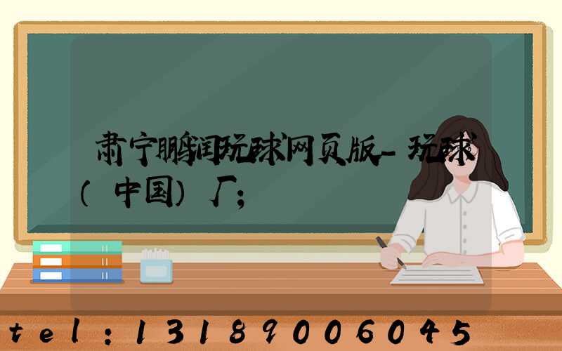 肃宁鹏润玩球网页版-玩球（中国）厂