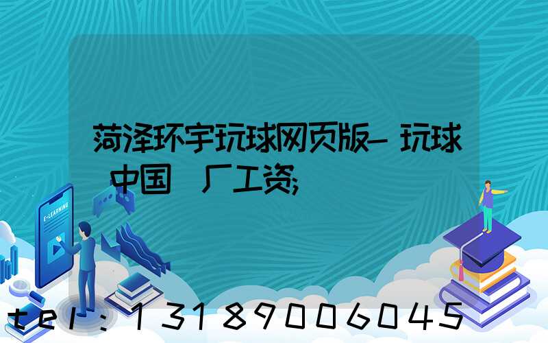 菏泽环宇玩球网页版-玩球（中国）厂工资