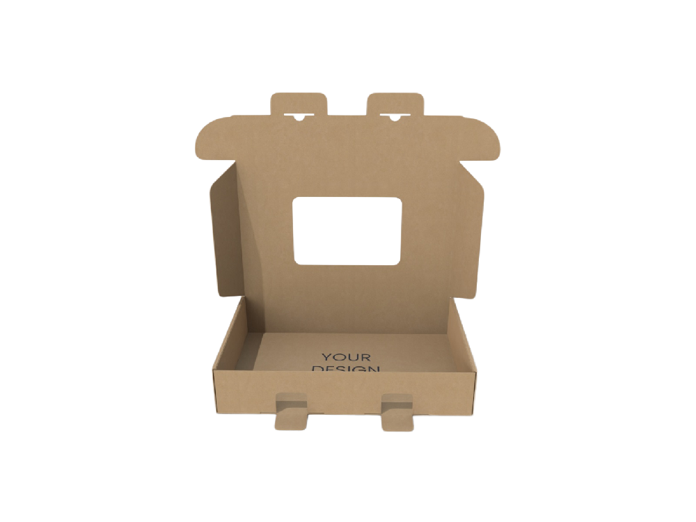 包装玩球网页版-玩球（中国）-开窗双保险扣飞机盒型设计结构图